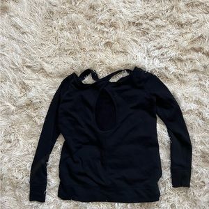 Black long sleeve with cross back